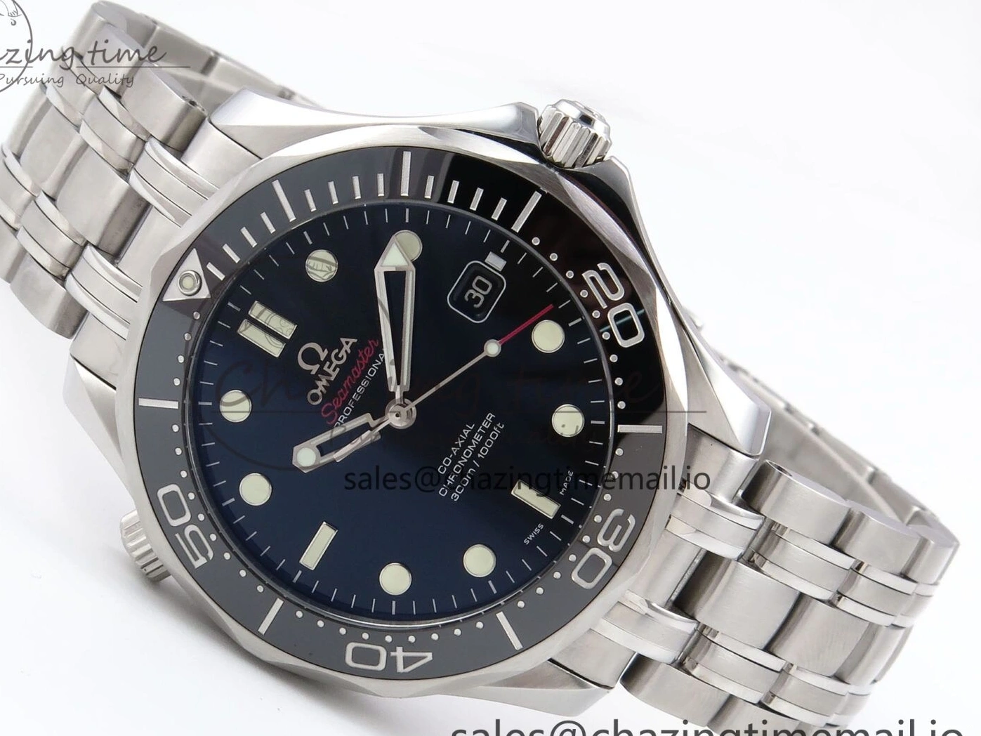 0315 Seamaster Diver 300M OMF 1:1 Best Edition Black Ceramic Black Dial on SS Bracelet A Seasonal 7708